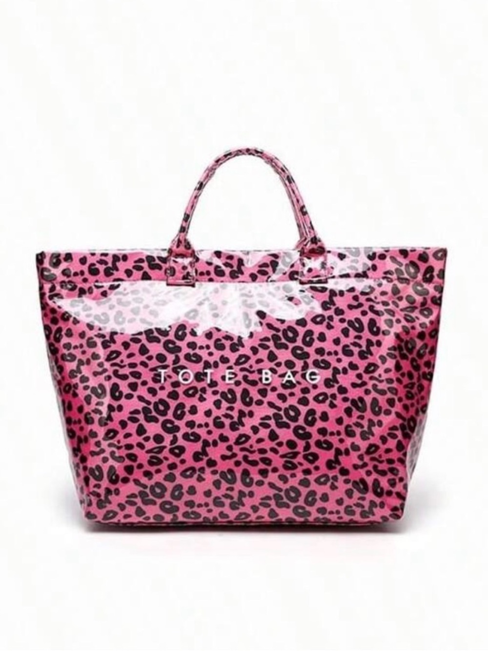 Pink Leopard Print Tote Bag